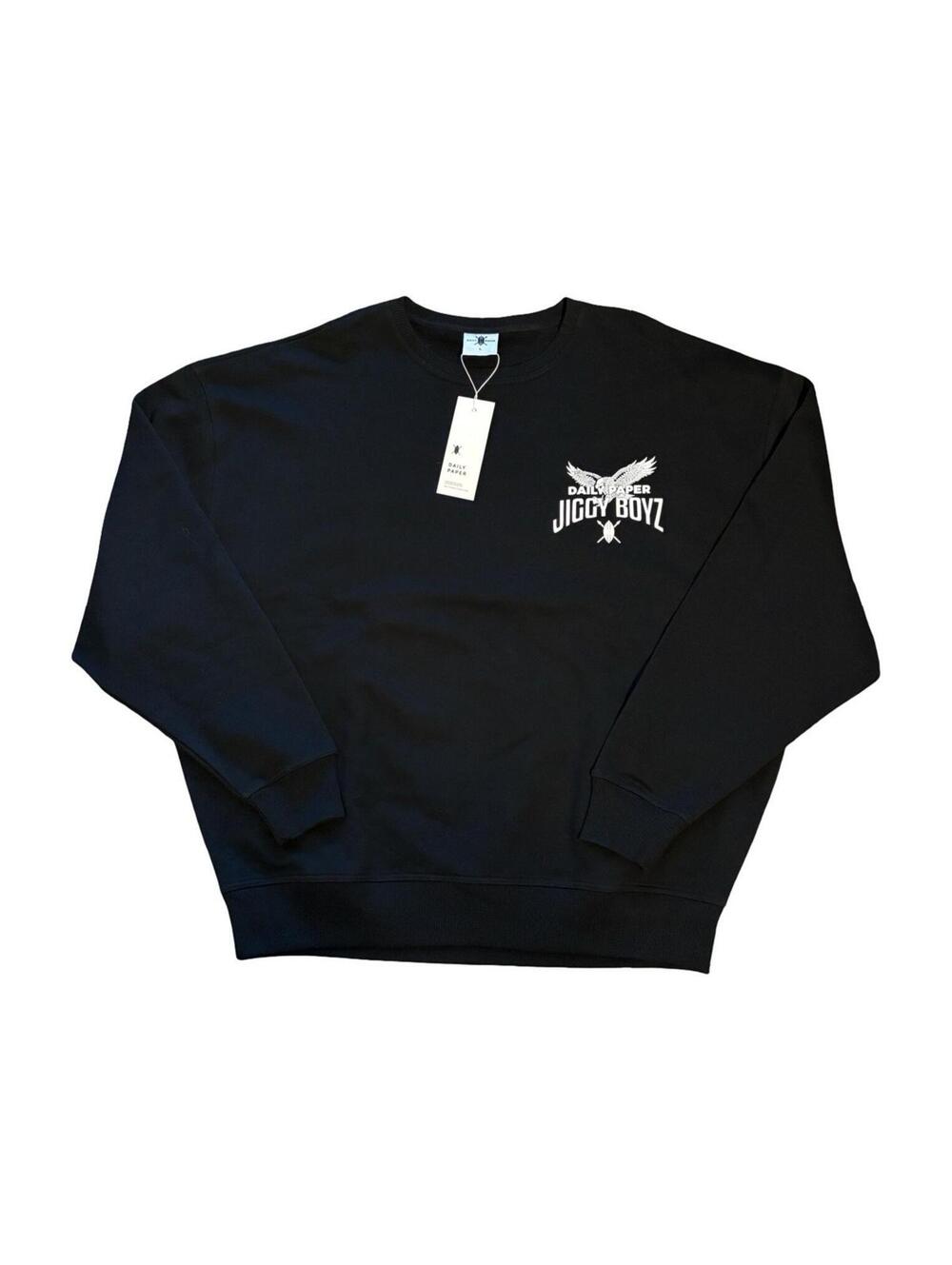 Daily Paper Jiggy Boyz Men's Black Sweatshirt Long Sleeve Size Large NWT